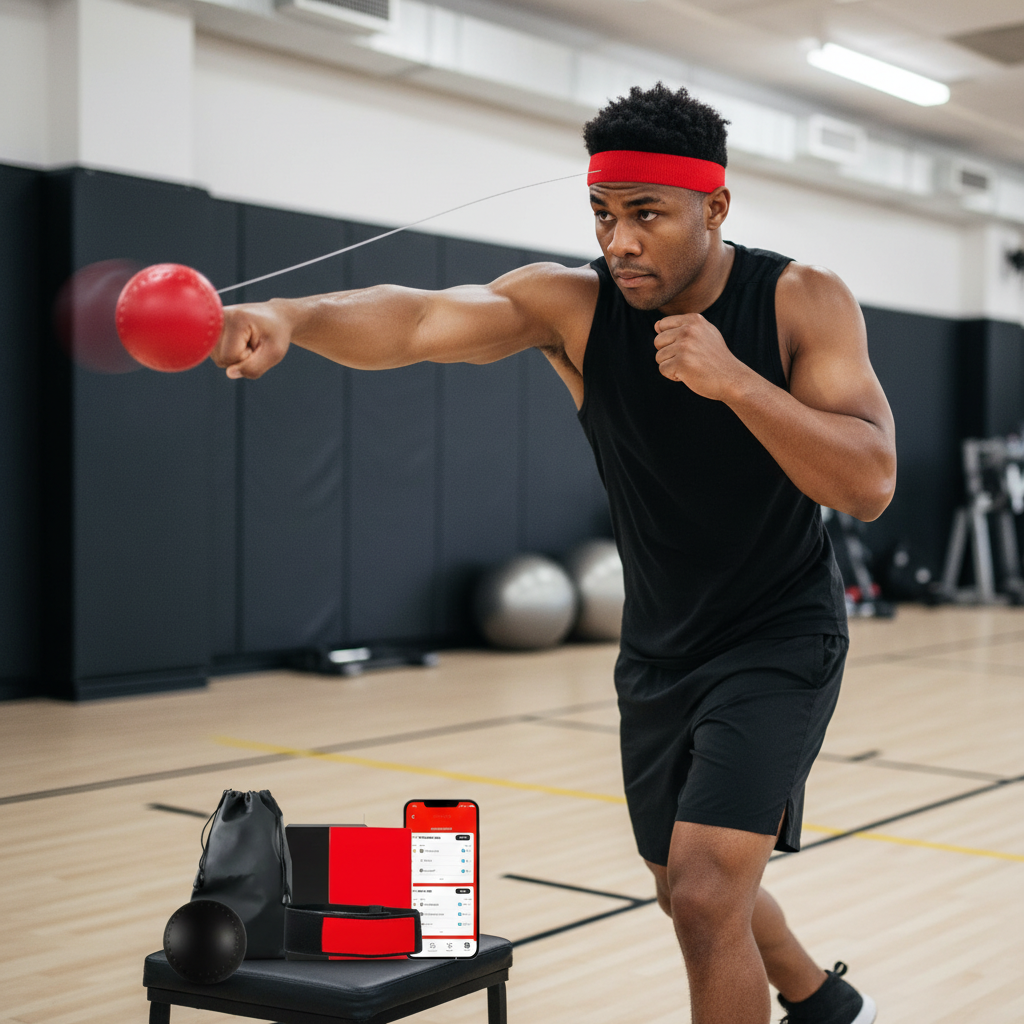Boxing Reflex Ball With App Tracking For Workout Training