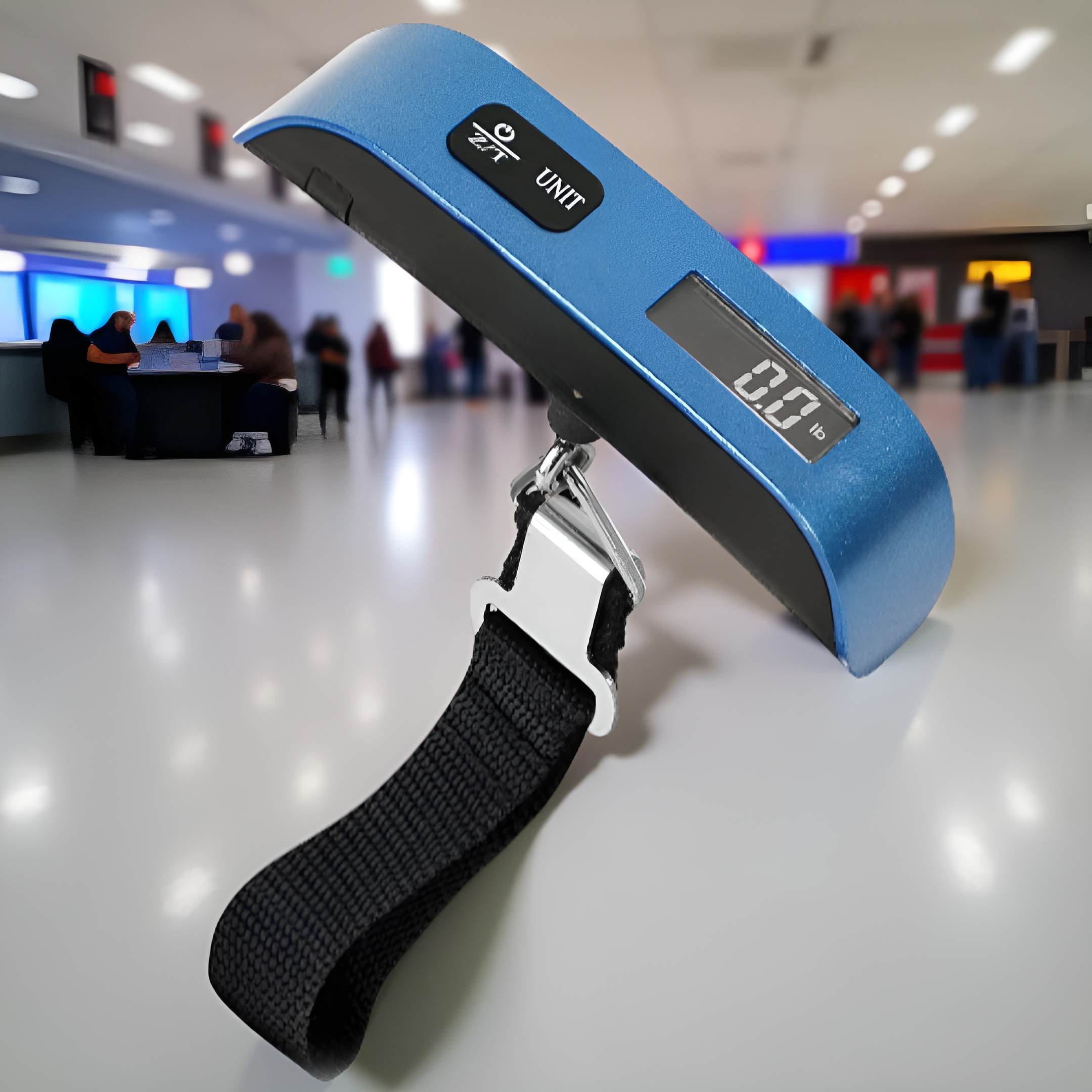 Digital Luggage Scale 50kg With LCD Display, Overload Alarm And Temperature Sensor