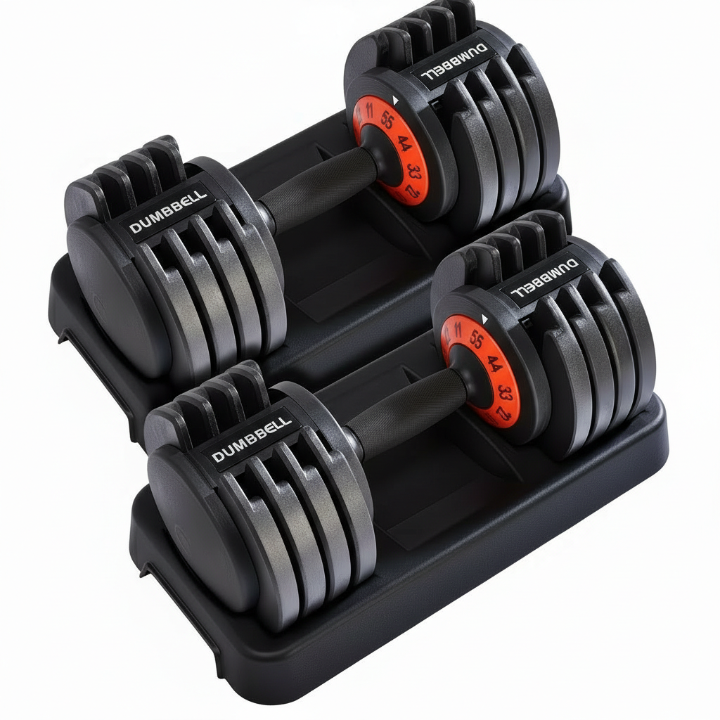 55 Lbs Adjustable Dumbbell Set For Workout
