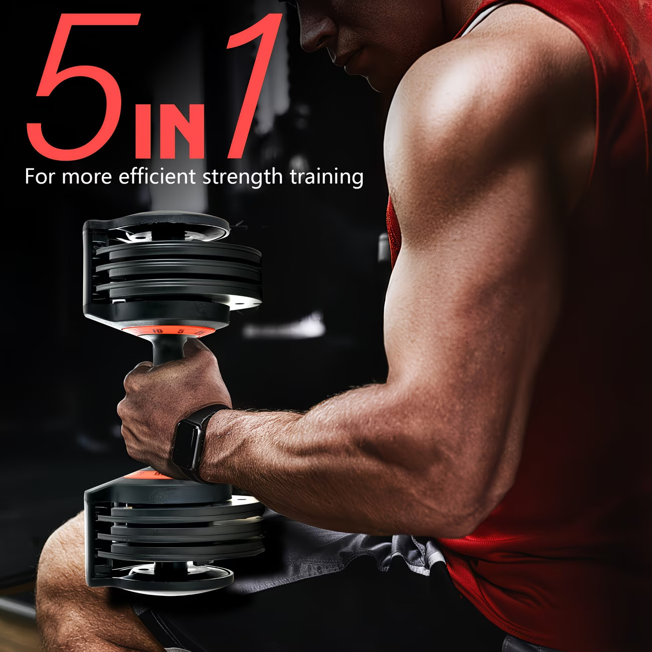 55 Lbs Adjustable Dumbbell Set For Workout