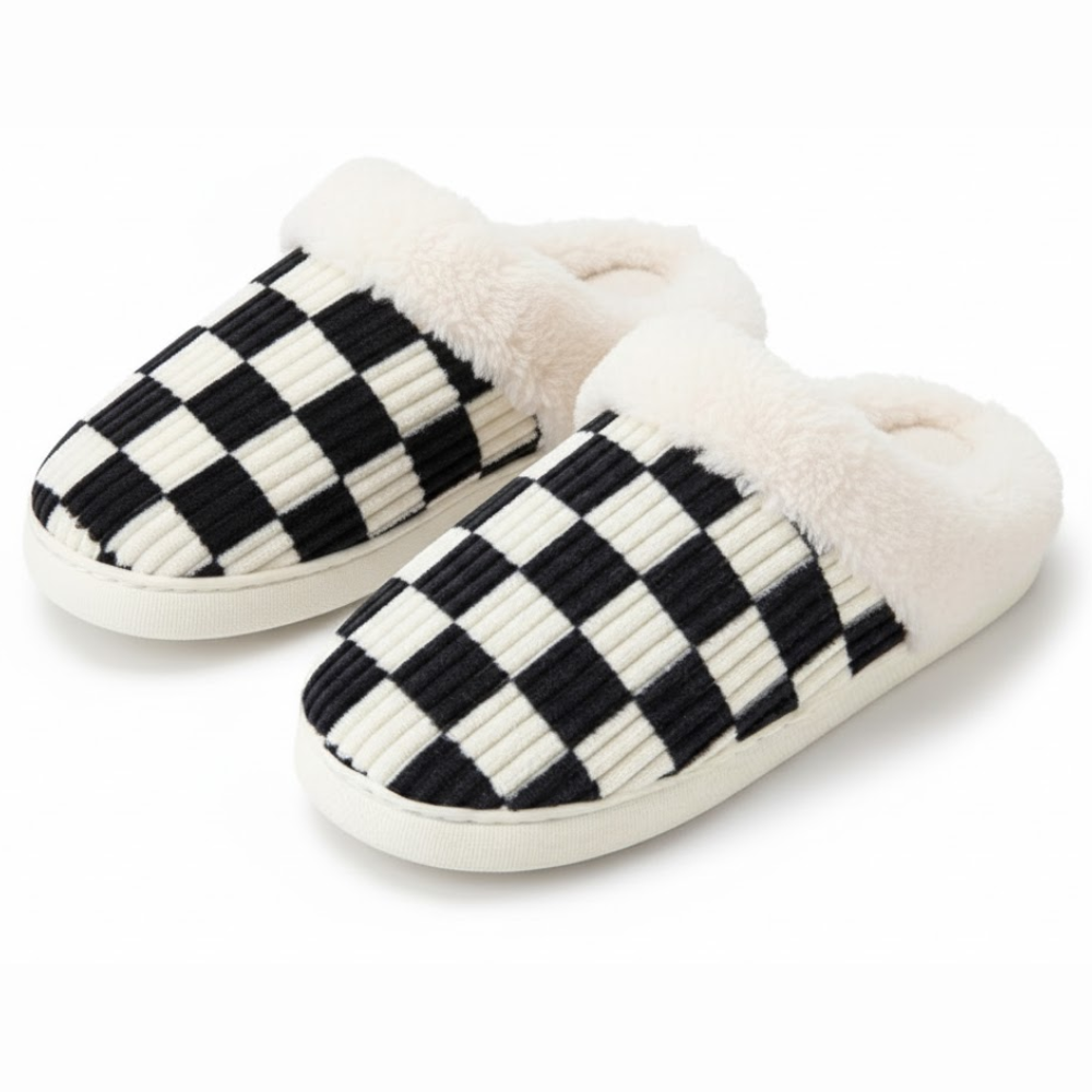 Womens Cozy Plush Memory Foam Slippers For Indoor Use