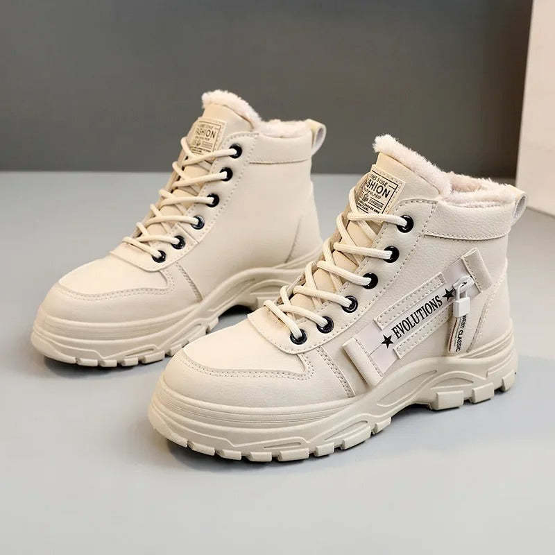Cozy Waterproof Winter High Top Boots For Woman-My Beach Shoes