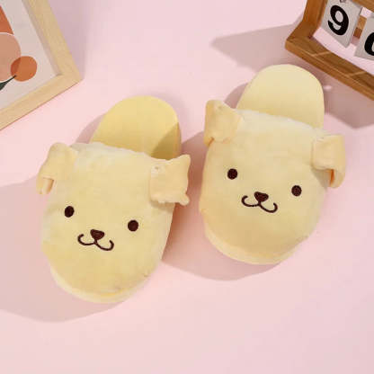 Plush Animal Slippers With Fun Embroidered Designs - My Beach Shoes
