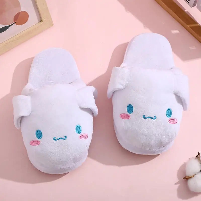 Plush Animal Slippers With Fun Embroidered Designs - My Beach Shoes