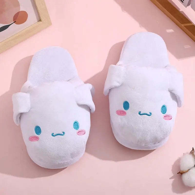 Plush Animal Slippers With Fun Embroidered Designs - My Beach Shoes