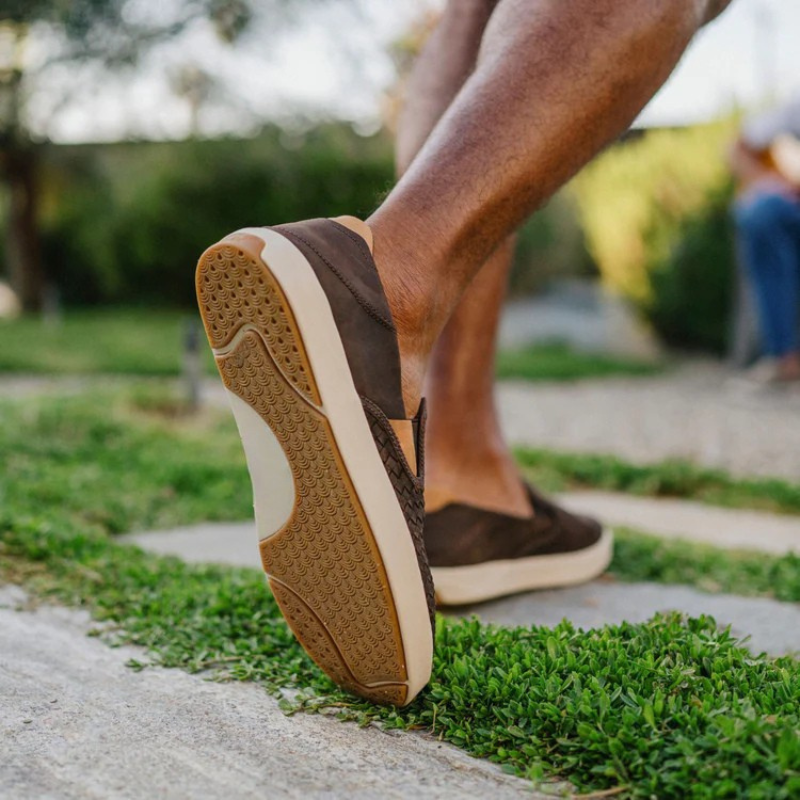 Comfortable Leather Slip On Fashion Sneakers