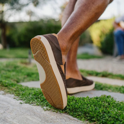 Comfortable Leather Slip On Fashion Sneakers