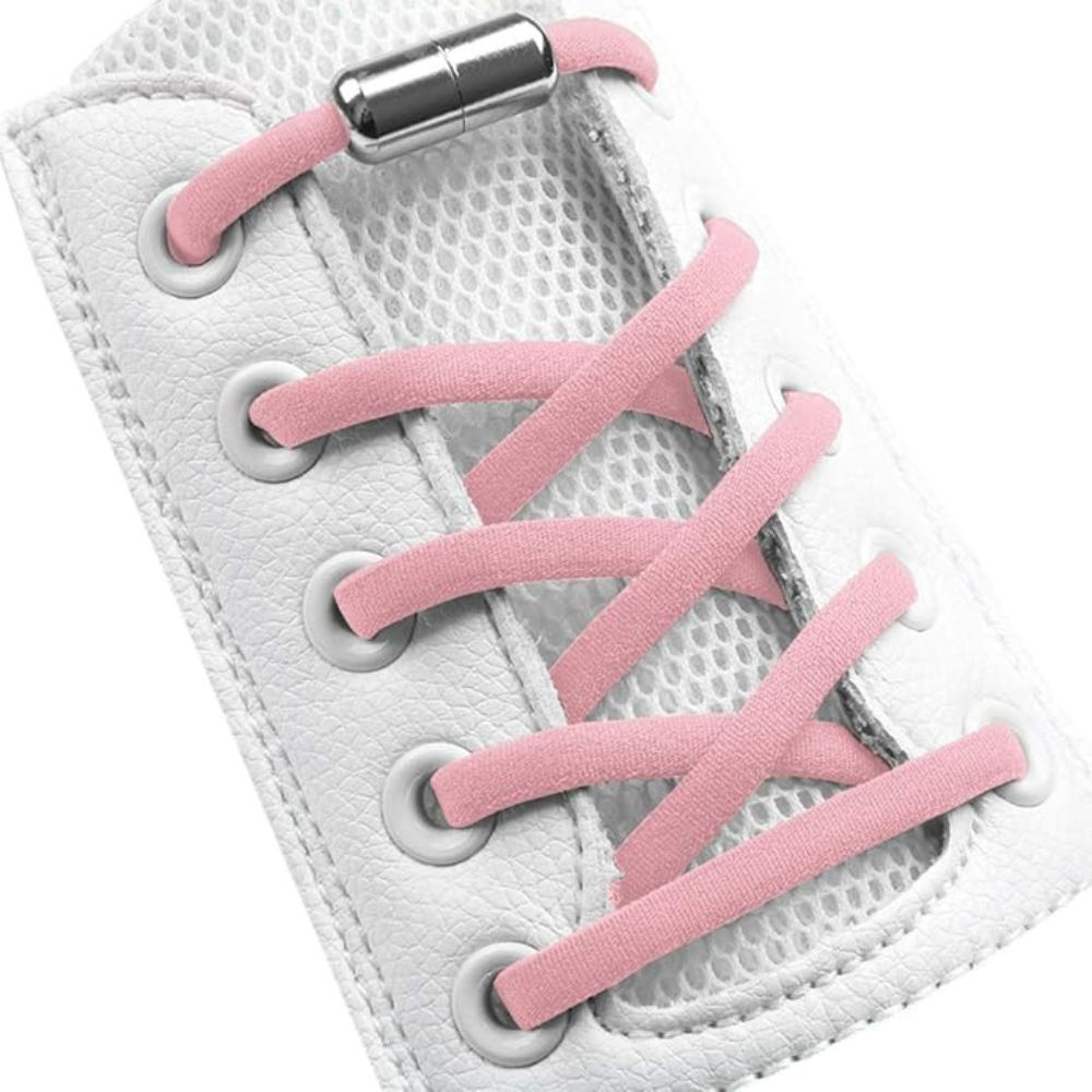Elastic No Tie Shoelaces Stretch Half Round Laces for Adults & Kids