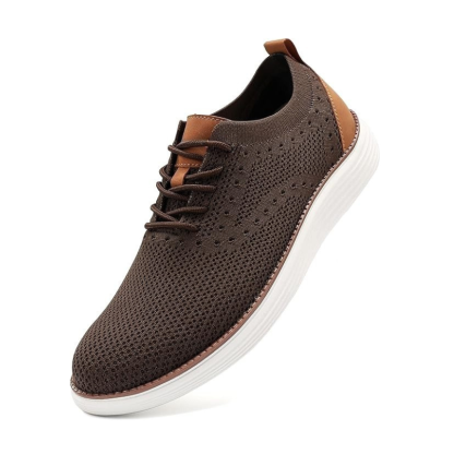 Knit Lace Up Sneakers With Lace Up Design For Adjustable Fit - My Beach Shoes