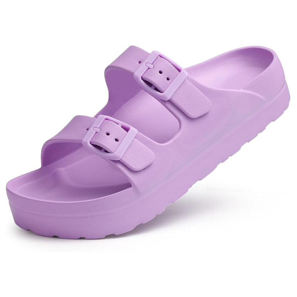 Women Lightweight Foam Slides Sandals with Adjustable BuckleWomen Lightweight Foam Slides Sandals With Adjustable Buckle - Image 6