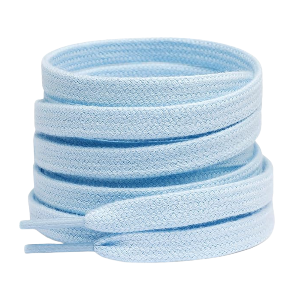 Pair of 2 Cotton Flat Shoelaces Wide for Sneakers and Athletic ShoesPair of 2 Cotton Flat Shoelaces Wide for Shoes - Image 7