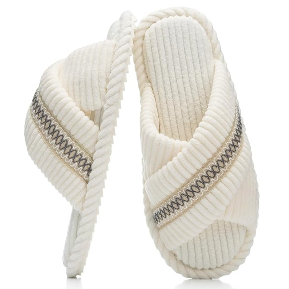 Womens Memory Foam Open Toe Crossband SlidesWomens Memory Foam Open Toe Crossband Slides - Image 11