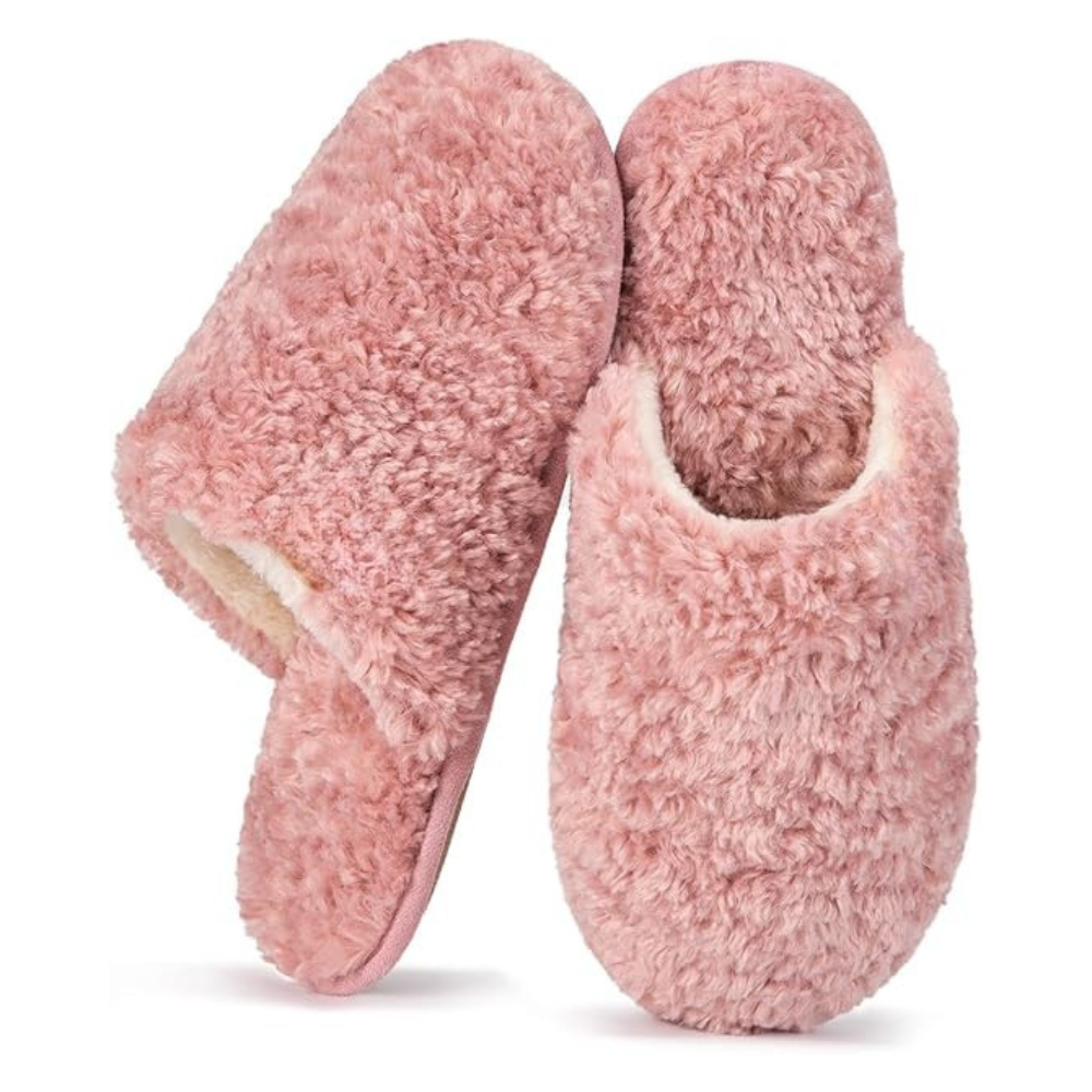 Women Fuzzy Slip On Memory Foam Indoor SlippersWomen Fuzzy Slip On Memory Foam Indoor Slippers - Image 11