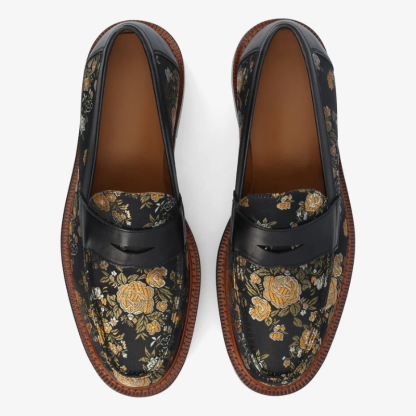 Check Canvas And Leather Blake Stitch Loafer