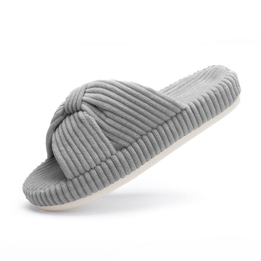 Women Memory Foam Corduroy Bow Crossband SlidesWomen Memory Foam Corduroy Bow Crossband Slides - Image 21