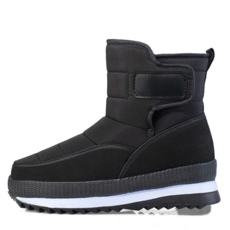 Casual Outdoor Waterproof Fur Ankle Boots - My Beach Shoes