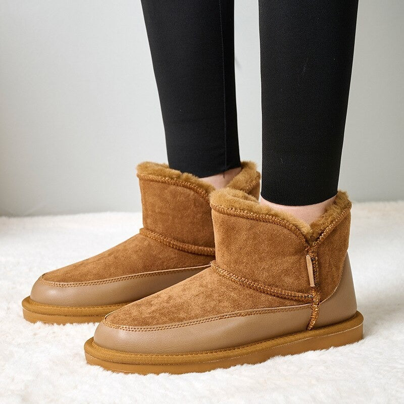 Stylish Sheepskin Leather Snow Boots - My Beach Shoes