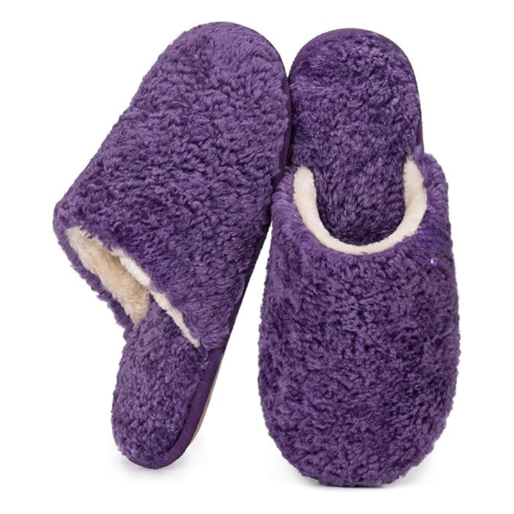 Women Fuzzy Slip On Memory Foam Indoor SlippersWomen Fuzzy Slip On Memory Foam Indoor Slippers - Image 8