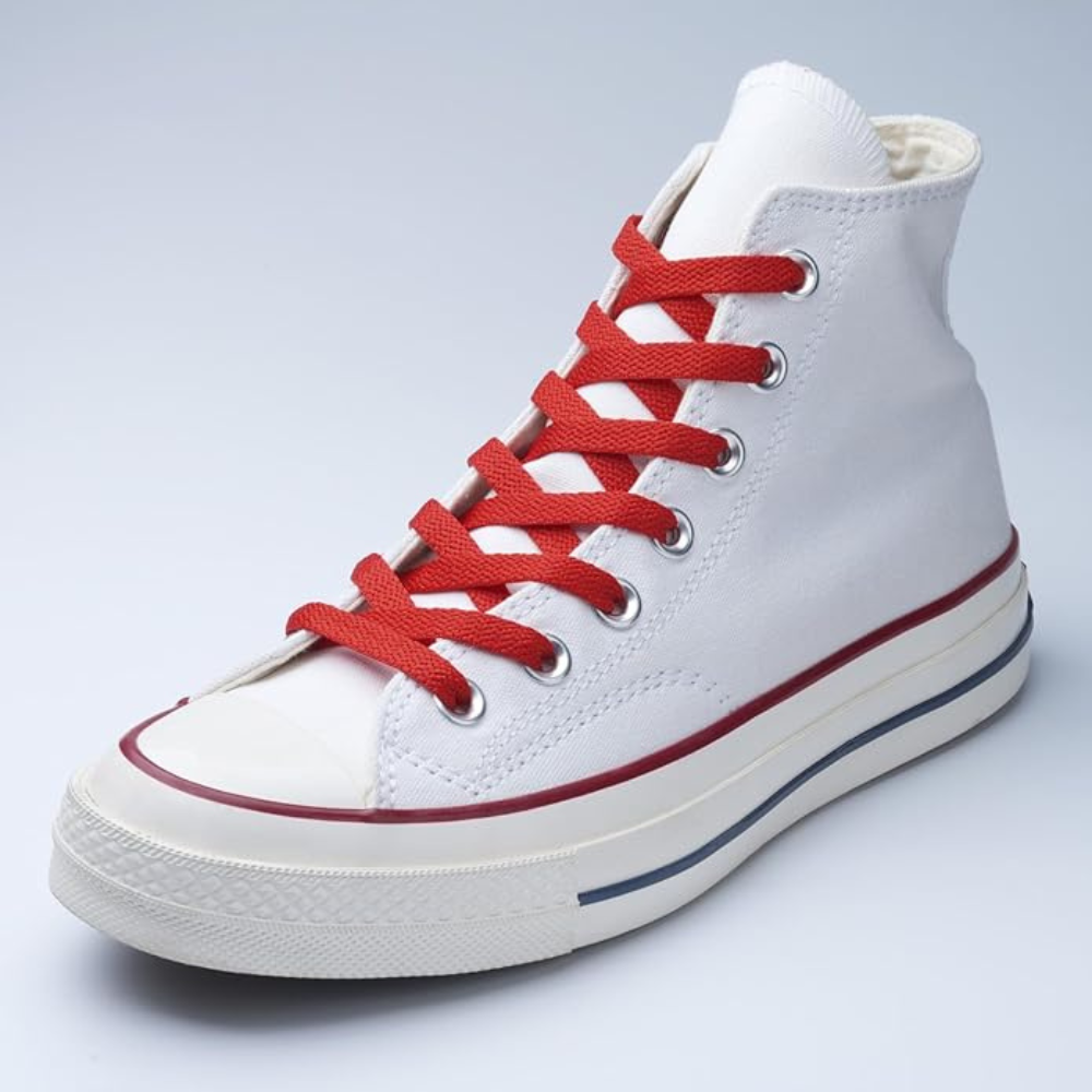 Pair of 2 Flat Shoelaces for Sneakers