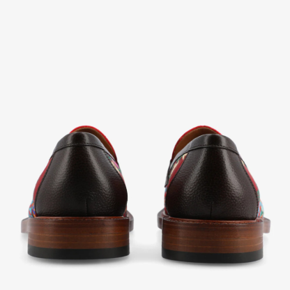 Check Canvas And Leather Blake Stitch Loafer