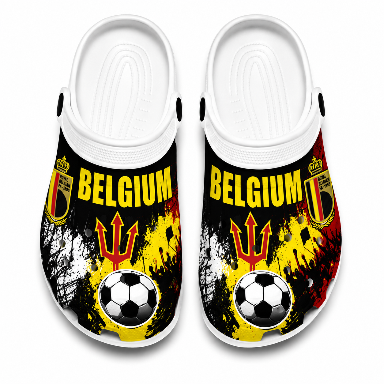 World Cup 2026 Belgium Football Fan Printed Clogs