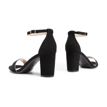 Suede Pump Chunky Sandals For Versatile Various Occasions - My Beach Shoes