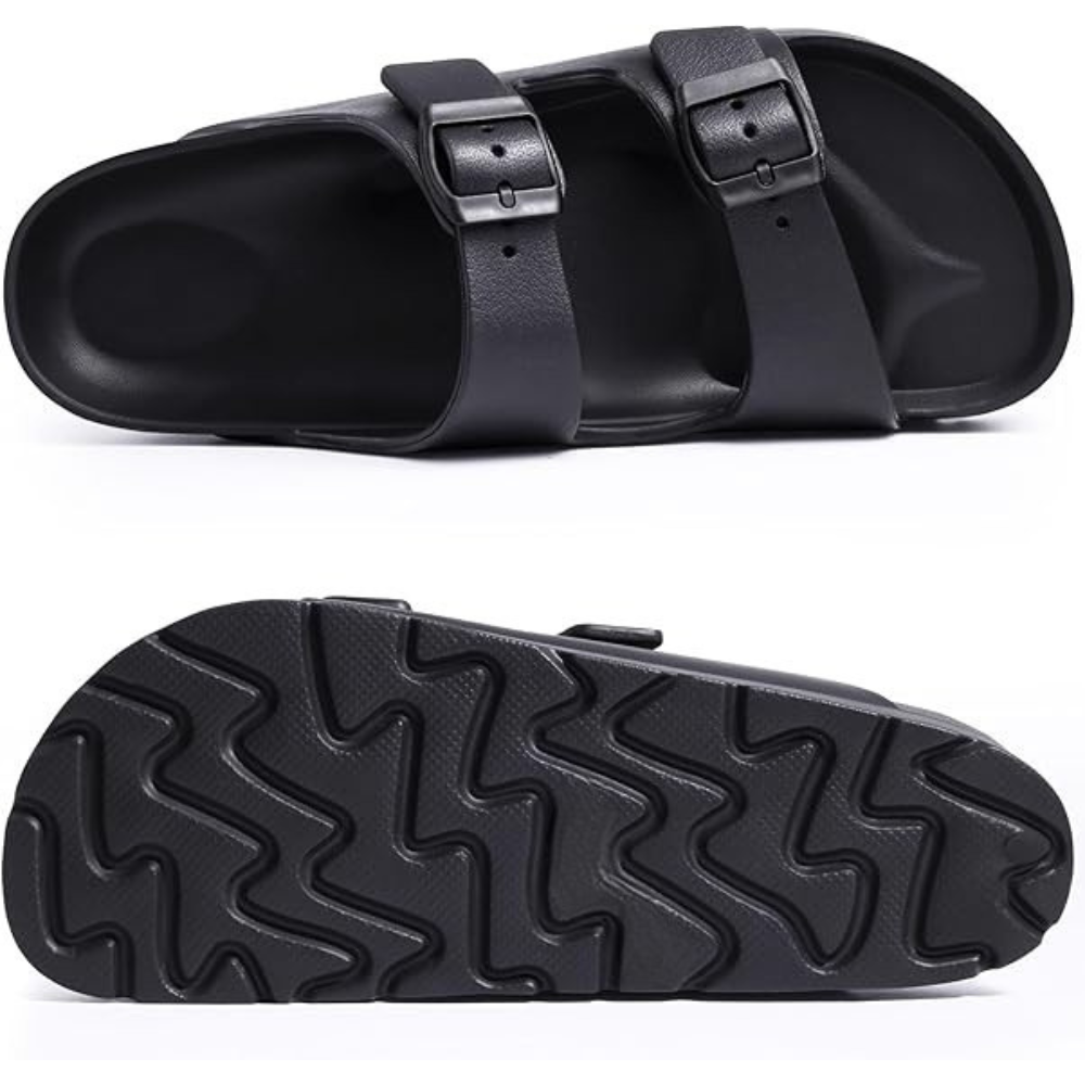Women Lightweight Foam Slides Sandals with Adjustable BuckleWomen Lightweight Foam Slides Sandals With Adjustable Buckle - Image 3