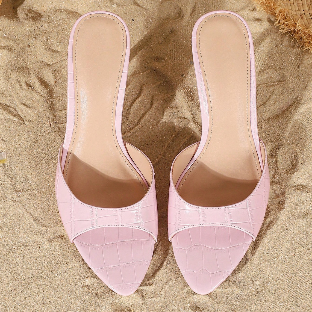 Strappy Open Toe High Heel Sandals For Women in Pink - Strap Detail