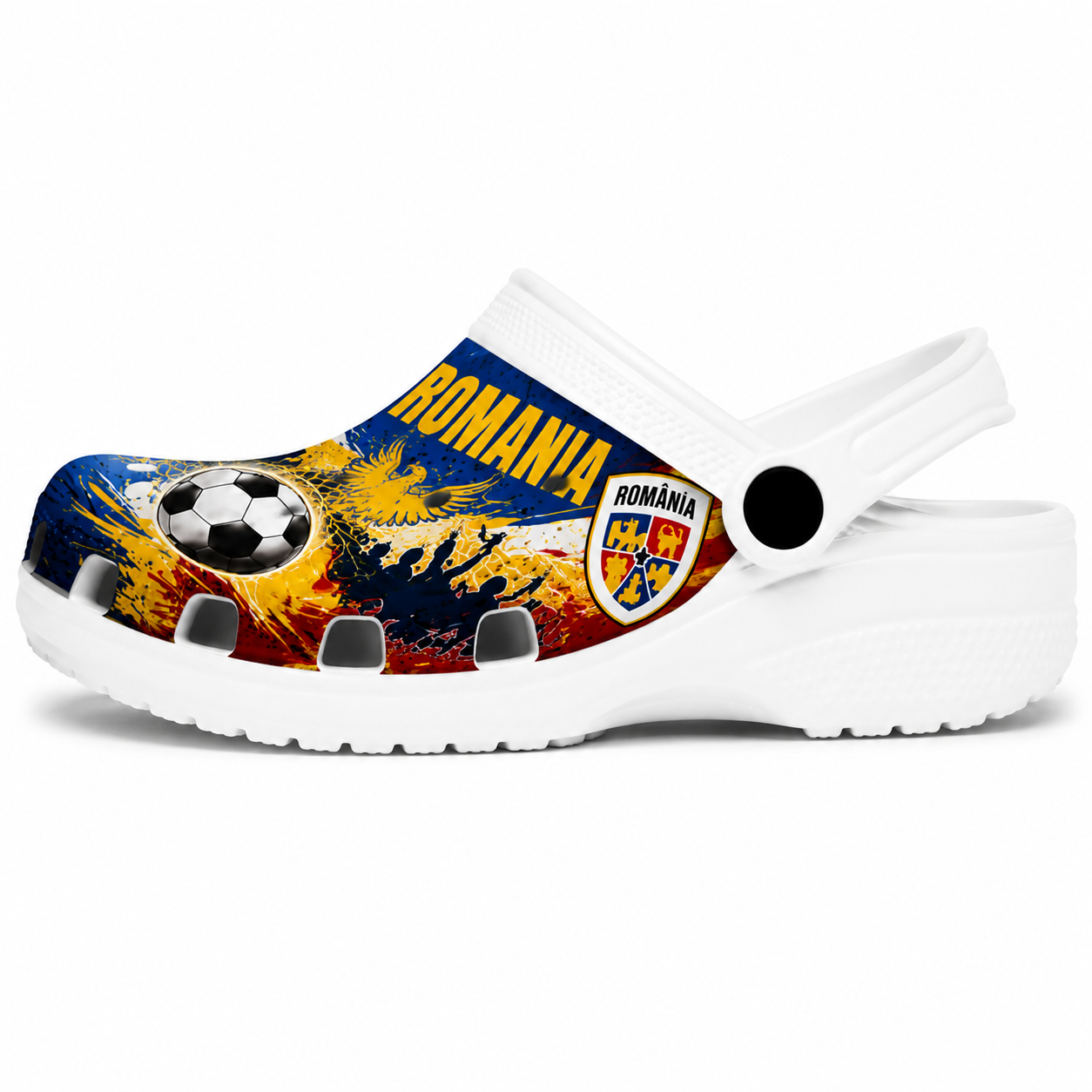 World Cup 2026 Romania Football Fan Printed Clogs