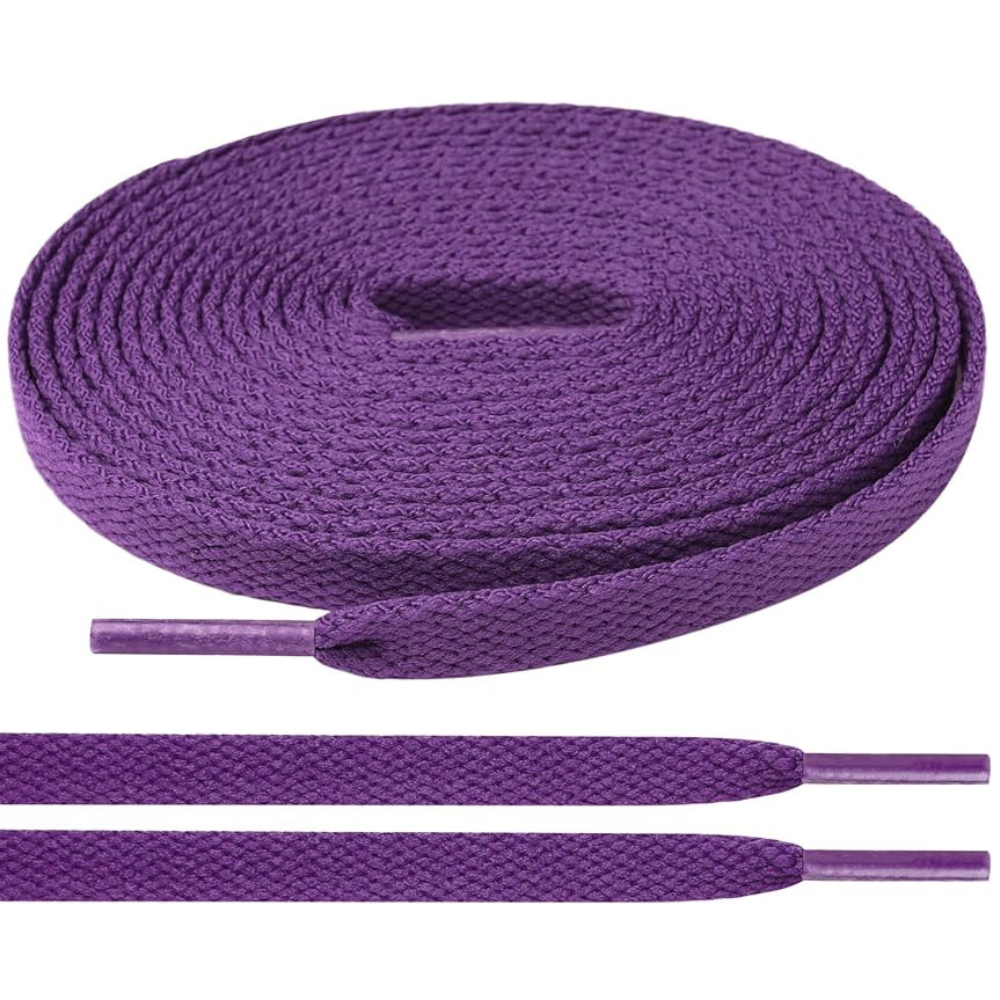 Pair of 2 Flat Shoelaces for Sneakers