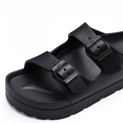 Women Lightweight Foam Slides Sandals with Adjustable Buckle