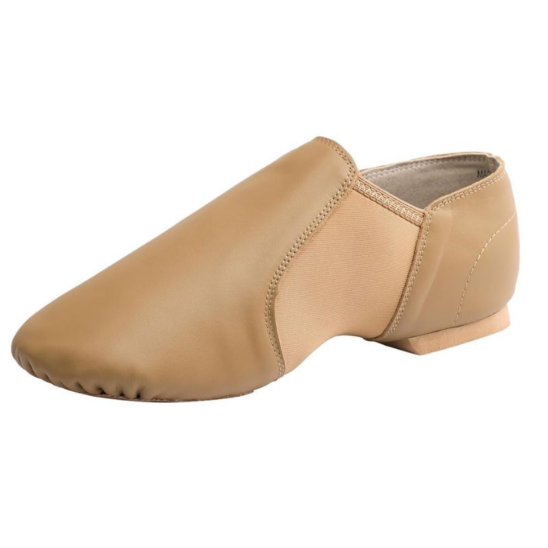 Leather Upper Jazz Shoes Slip On For Cushioned Insole-My Beach Shoes