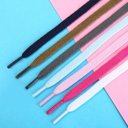 Pair of 2 Flat Shoelaces for Sneakers