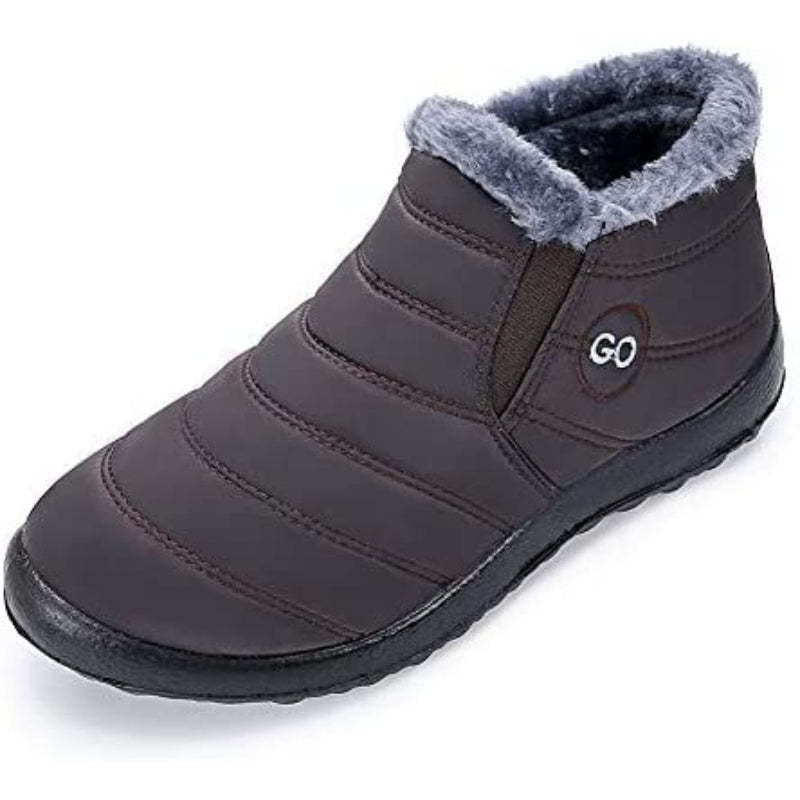 Womens Winter Snow Boots Fur Lined Warm Ankle Boots Slip On Waterproof Outdoor Booties Comfortable Shoes for Women - My Beach Shoes