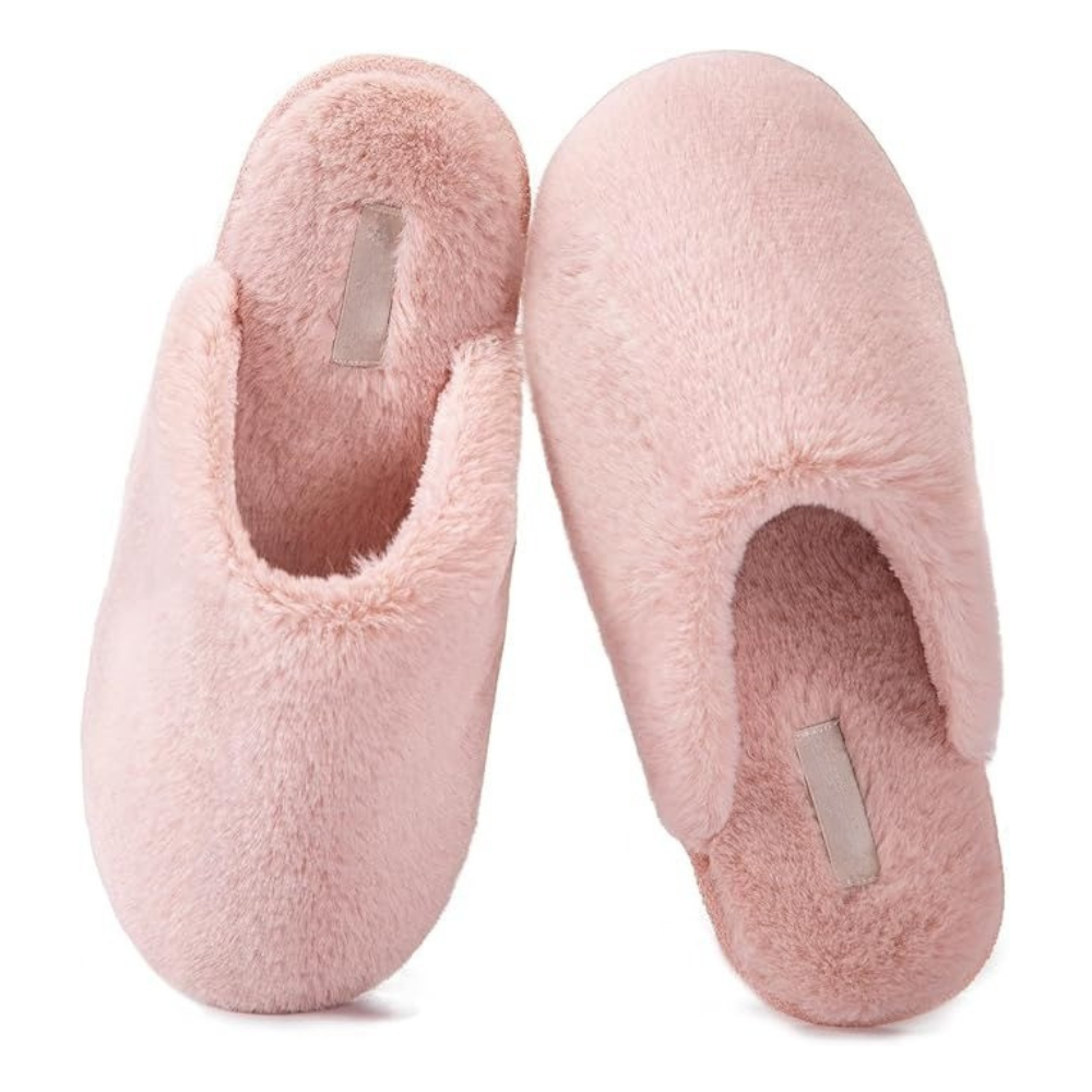Comfy Women’s Fuzzy Memory Foam Scuff Slippers