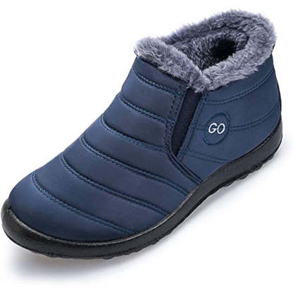 Womens Winter Snow Boots Fur Lined Warm Ankle Boots Slip On Waterproof Outdoor Booties Comfortable Shoes for Women - My Beach Shoes