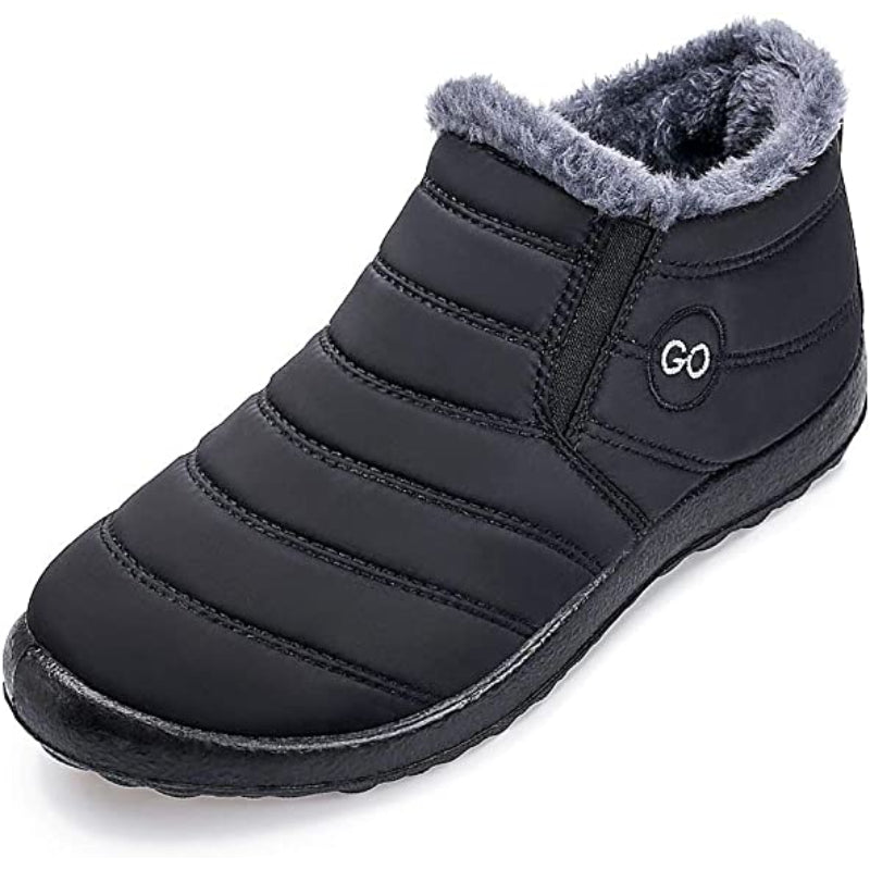 Womens Winter Snow Boots Fur Lined Warm Ankle Boots Slip On Waterproof Outdoor Booties Comfortable Shoes for Women - My Beach Shoes