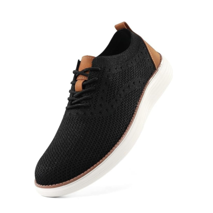 Knit Lace Up Sneakers With Lace Up Design For Adjustable Fit - My Beach Shoes