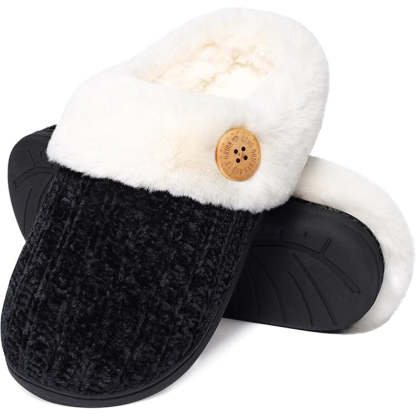 Knitted House Slippers With Plush Interior Lining For Warmth - My Beach Shoes