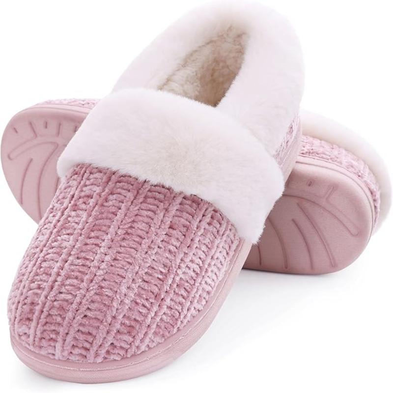 Women Fuzzy Knit Slippers - My Beach Shoes