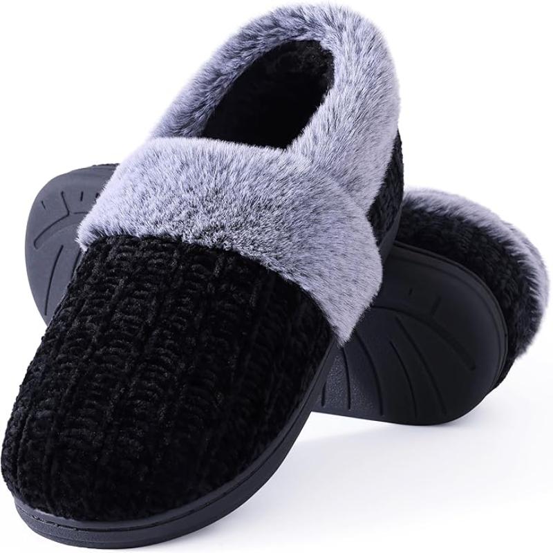 Women Fuzzy Knit Slippers - My Beach Shoes