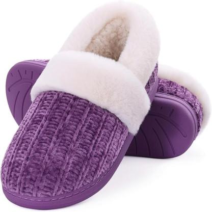 Women Fuzzy Knit Slippers - My Beach Shoes