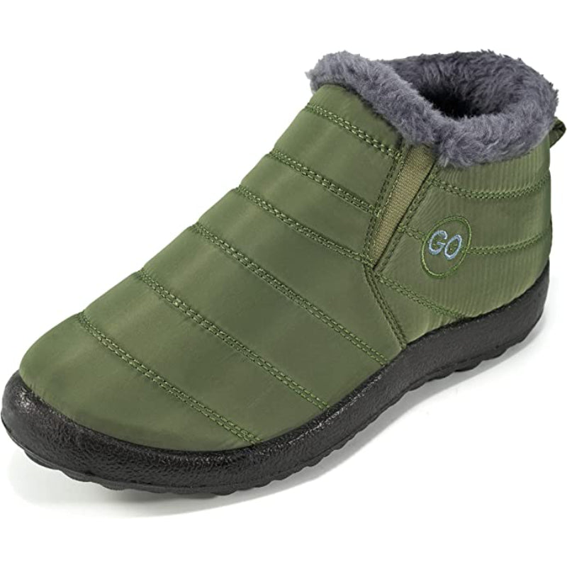 Womens Winter Snow Boots Fur Lined Warm Ankle Boots Slip On Waterproof Outdoor Booties Comfortable Shoes for Women - My Beach Shoes