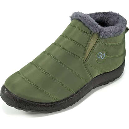 Womens Winter Snow Boots Fur Lined Warm Ankle Boots Slip On Waterproof Outdoor Booties Comfortable Shoes for Women - My Beach Shoes