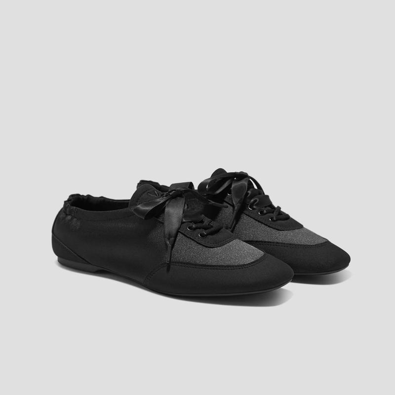 Casual Lace Streetwear Walking Ballet Sneakers For Women