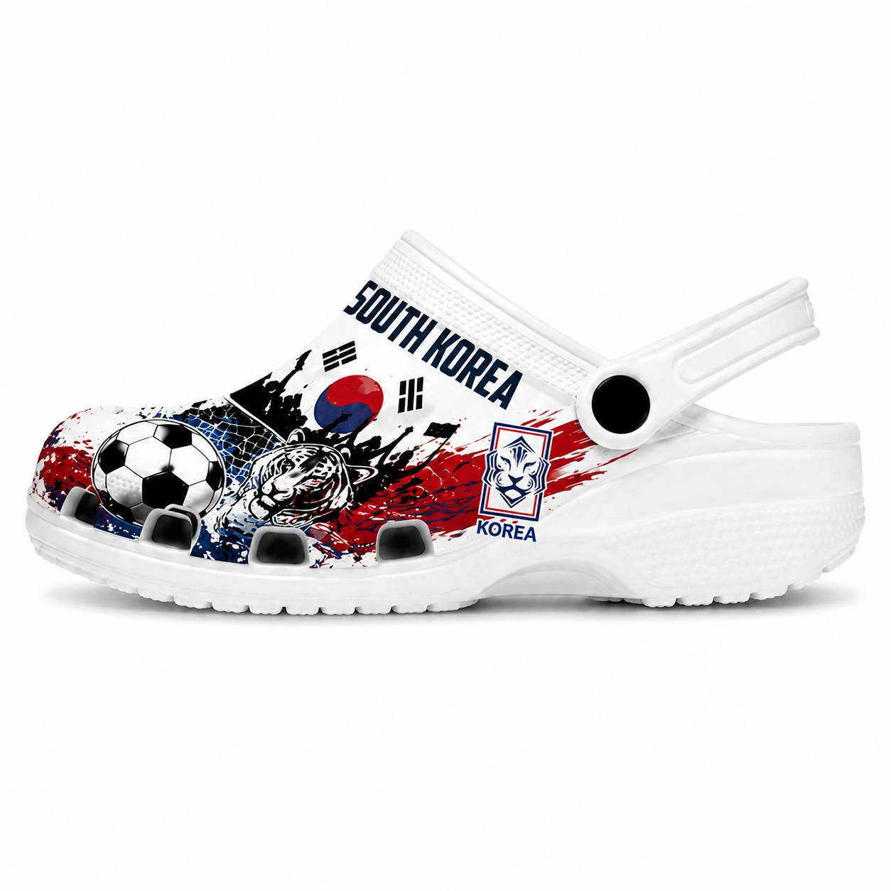 World Cup 2026 South Korea Football Fan Printed Clogs