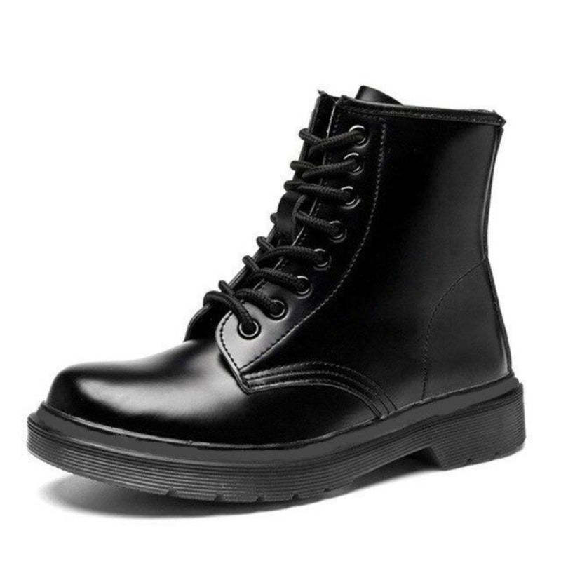 Leather Doc Ankle Boots - My Beach Shoes