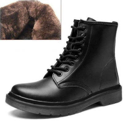 Leather Doc Ankle Boots - My Beach Shoes