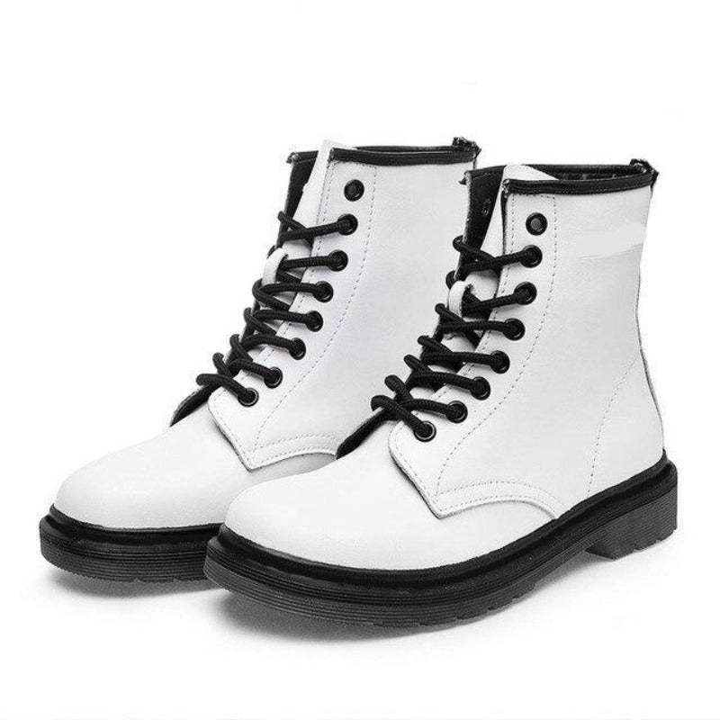 Leather Doc Ankle Boots - My Beach Shoes