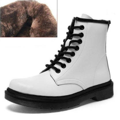 Leather Doc Ankle Boots - My Beach Shoes